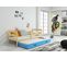 Lit Gigogne Eryk 200x90 Avec Sommiers Et Matelas En Pin+bleu