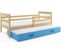 Lit Gigogne Eryk 200x90 Avec Sommiers Et Matelas En Pin+bleu