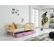 Lit Enfant Eryk 190x80 Avec Sommier, Matelas Et Tiroir En Pin+rose