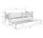 Lit Gigogne Carino 190x90 Avec Sommier Et Matelas En Blanc+rose