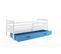 Lit Enfant Eryk 190x90 Avec Sommier, Matelas Et Tiroir En Blanc+bleu