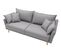 Canapé 3 places convertible MIA Tissu gris clair