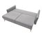 Canapé convertible 3 places MIA tissu gris clair