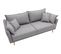 Canapé 3 places convertible MIA Tissu gris clair