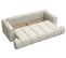 Canapé Convertible Trois Places Dandelino Tissu Chenille Gris-beige