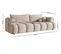 Canapé Convertible Trois Places Dandelino Tissu Chenille Beige