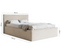 Lit Capitonné Double 160x200 Lucera En Tissu Chenille Beige Clair