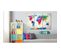 Tableau En Liège "carte Du Monde - Colourful Expression" 60 X 90 Cm