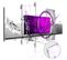 Tableau Sur Verre Acrylique "purple Expression" 50 X 100 Cm