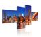 Tableau Imprimé "panorama De Nuit New York" 90 X 200 Cm