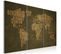 Tableau 3 Panneaux "carte Du Monde En Allemand : Continents" 40 X 60 Cm