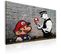 Tableau Imprimé "mario et Cop - Banksy" 40 X 60 Cm