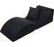 Chaise Longue 3 En 1 Multi-usage Noir