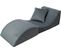 Chaise Longue 3 En 1 Multi-usage Gris