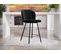 Chaise De Bar Jackson 101 En Tissu 48x54x109 Cm - Noir