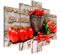 Tableau 5 Panneaux "red Vegetables Brick Wide" 50 X 100 Cm