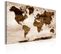 Tableau Imprimé "world Map : The Brown Earth" 40x60cm