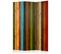 Paravent 3 Volets "wooden Rainbow" 135x172cm