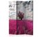 Paravent 3 Volets "magenta Meadow" 135x172cm