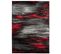 Tapis De Salon Chambre Ado Design Moderne Gris Noir Rouge Moucheté Fin Maya 140x200