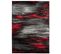 Tapis De Salon Chambre Ado Design Moderne Gris Noir Rouge Moucheté Fin Maya 200x250