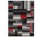 Tapis De Salon Chambre Ado Design Moderne Noir Gris Rouge Géométrique Fin Maya 160x220