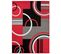 Tapis Salon Rectangle Rouge Gris Noir Géométrique Maya 160x220