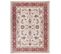 Tapis Salon Classique Crème Rouge Gris Fleuri Fin 250x350 Colorado