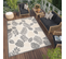 Tapis Extérieur Intérieur Gris Beige Feuilles 3d 80 X 150 Cm Viera