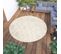 Tapis Extérieur Intérieur Beige Crème 3d Géométrique  Ø 120 Cm Viera Rond