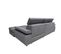 Canapé d'angle convertible méridienne gauche VEGAS tissu gris clair