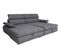 Canapé d'angle convertible gauche VEGAS tissu gris clair