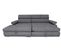 Canapé d'angle convertible méridienne gauche VEGAS tissu gris clair