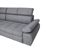 Canapé d'angle convertible gauche VEGAS tissu gris clair