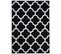 Tapis Salon Chambre Moderne Noir Blanc Treillis 120 X 170 Cm Luxury