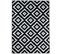 Tapis Salon Moderne Noir Blanc Géométrique 120 X 170 Cm Luxury