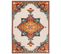 Tapis Extérieur Intérieur Crème Orange Ornement 120x170 cm