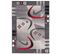 Tapis Salon Rectangle Gris Rouge Ondes Fin Dream 250x300