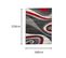 Tapis Salon Rectangle Rouge Gris Abstrait Vagues Fin Dream 160x220