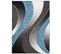 Tapis Salon Rectangle Bleu Gris Noir Vagues Fin Dream 80x150
