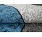 Tapis Salon Rectangle Bleu Gris Noir Vagues Fin Dream 120x170
