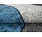 Tapis Salon Rectangle Bleu Gris Noir Vagues Fin Dream 130x190