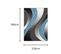 Tapis Salon Rectangle Bleu Gris Noir Vagues Fin Dream 220x300