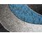 Tapis Salon Rectangle Bleu Gris Noir Vagues Fin Dream 250x300