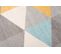 Tapis Salon Chambre Turquoise Gris Crème Jaune Triangles 200 X 290 Cm Lazur