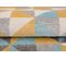 Tapis Salon Chambre Gris Bleu Crème Jaune Mosaïque 160 X 220 Cm Lazur