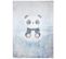 Tapis Enfant Bébé Bleu Blanc Noir Jaune Panda Fin Doux 120x170 cm Emma