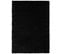 Tapis Salon Noir Unicolore Moelleux Poil Long Shaggy 120 X 170 Cm