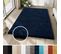 Tapis Salon Bleu Marine Uni Moelleux Poil Long Shaggy 240 X 330 Cm