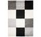 Tapis Séjour Blanc Gris Noir Géométrique Moelleux Epais 200x290